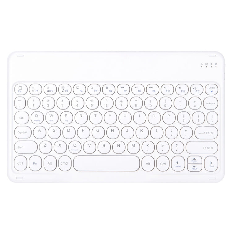 Round Cap Bluetooth Keyboard Leather Case with Pen Slot, without Touchpad For Samsung Galaxy Tab A7 10.4 2020(Black+White Keyboard) - Samsung Keyboard by PMC Jewellery | Online Shopping South Africa | PMC Jewellery