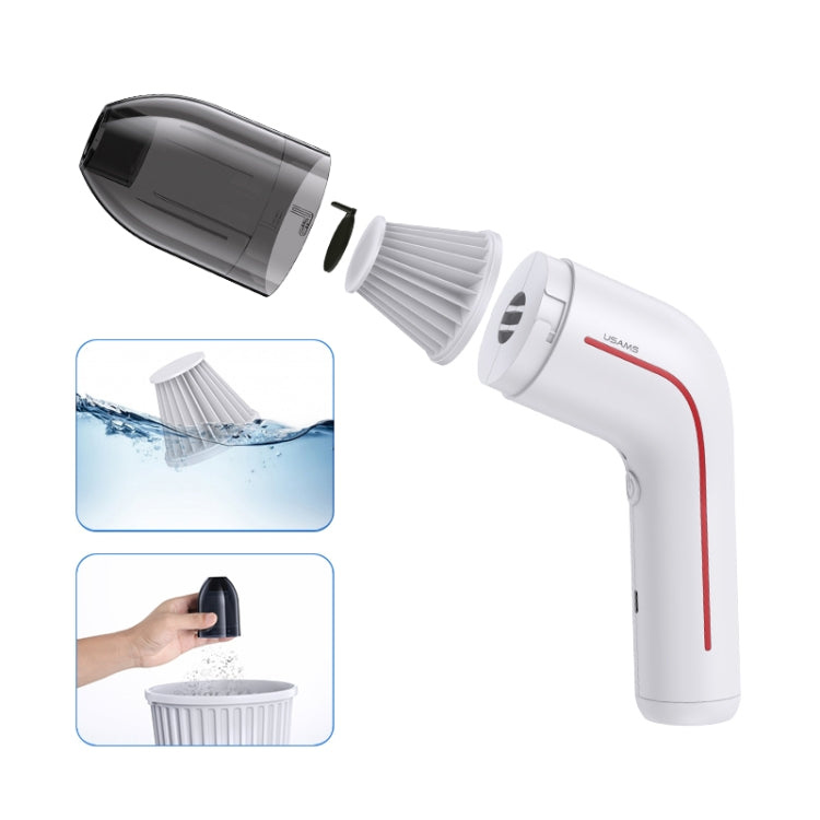 USAMS US-ZB253 LEJ Series Mini Hand-held Vacuum Cleaner(White) - Vacuum Cleaner by USAMS | Online Shopping South Africa | PMC Jewellery | Buy Now Pay Later Mobicred
