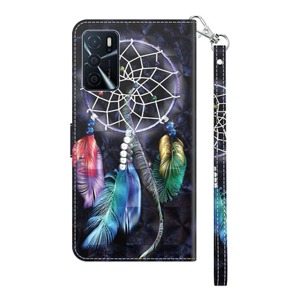 For OPPO A54 5G / A74 5G 3D Painted Leather Phone Case(Colorful Dreamcatcher) - OPPO Cases by PMC Jewellery | Online Shopping South Africa | PMC Jewellery