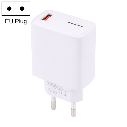 LZ-1130 QC 3.0 USB Charger, Plug Type:EU Plug(White) - USB Charger by PMC Jewellery | Online Shopping South Africa | PMC Jewellery | Buy Now Pay Later Mobicred