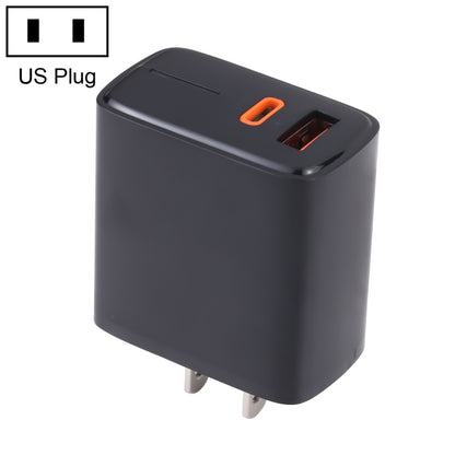 LZ-1130 PD 20W Type-C+QC 3.0 USB Fast Charger, Plug Type:US Plug(Black) - USB Charger by PMC Jewellery | Online Shopping South Africa | PMC Jewellery | Buy Now Pay Later Mobicred