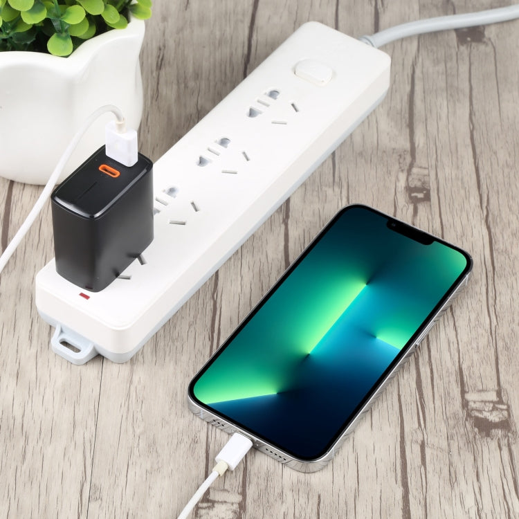 LZ-1130 PD 20W Type-C+QC 3.0 USB Fast Charger, Plug Type:US Plug(Black) - USB Charger by PMC Jewellery | Online Shopping South Africa | PMC Jewellery | Buy Now Pay Later Mobicred