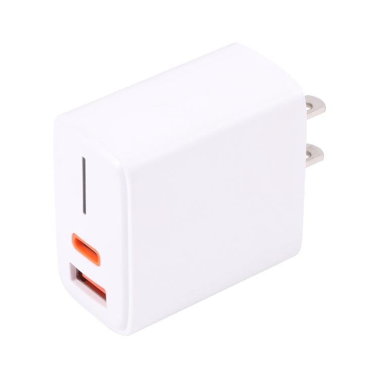 LZ-1130 PD 20W Type-C+QC 3.0 USB Fast Charger, Plug Type:US Plug(White) - USB Charger by PMC Jewellery | Online Shopping South Africa | PMC Jewellery | Buy Now Pay Later Mobicred