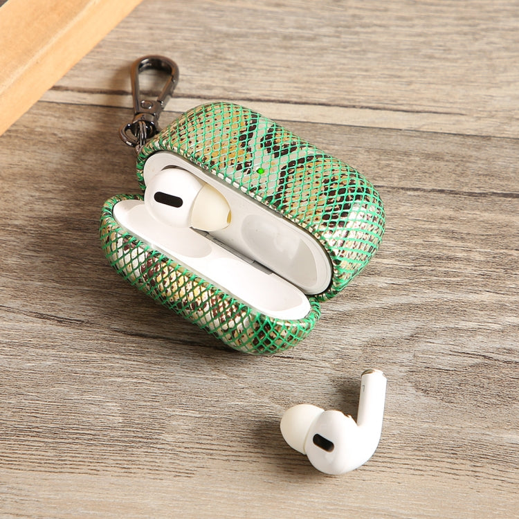 J01 Mesh Snakeskin Headphone Case For AirPods 3(Gold) - For AirPods 3 by PMc TechLife | Online Shopping South Africa | PMc TechLife | Buy Now Pay Later Mobicred