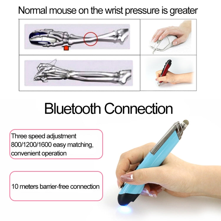 PR-08 Multifunctional Wireless Bluetooth Pen Mouse Capacitive Pen Mouse(Blue) - Wireless Mice by PMC Jewellery | Online Shopping South Africa | PMC Jewellery | Buy Now Pay Later Mobicred