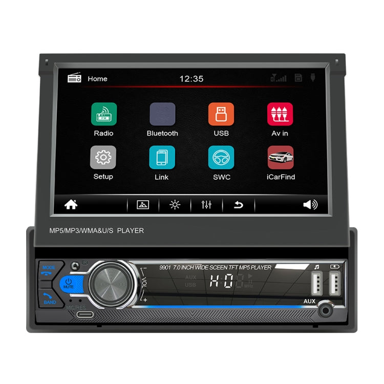 9901 7 inch Car  Retractable MP5 Player Supports FM & Mobile Phone Internet - Car MP3 & MP4 & MP5 by PMC Jewellery | Online Shopping South Africa | PMC Jewellery | Buy Now Pay Later Mobicred