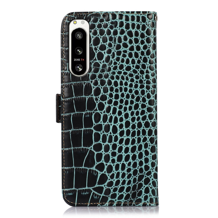 For Sony Xperia 5 IV Crocodile Top Layer Cowhide Leather Phone Case(Green) - free shipping - PMC TechLife - Order now!