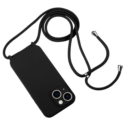 For iPhone 13 Crossbody Lanyard Liquid Silicone Case(Black) - iPhone 13 Cases by PMC Jewellery | Online Shopping South Africa | PMC Jewellery