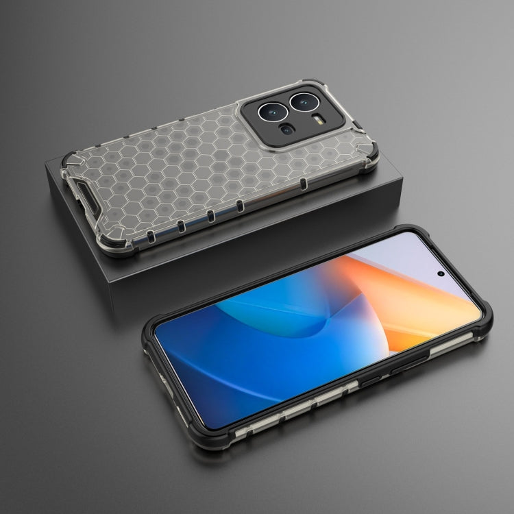 For vivo V25 5G / X80 Lite 5G Honeycomb Phone Case(Black) - vivo Cases by PMC TechLife | Online Shopping South Africa | PMC TechLife | Buy Now Pay Later Mobicred