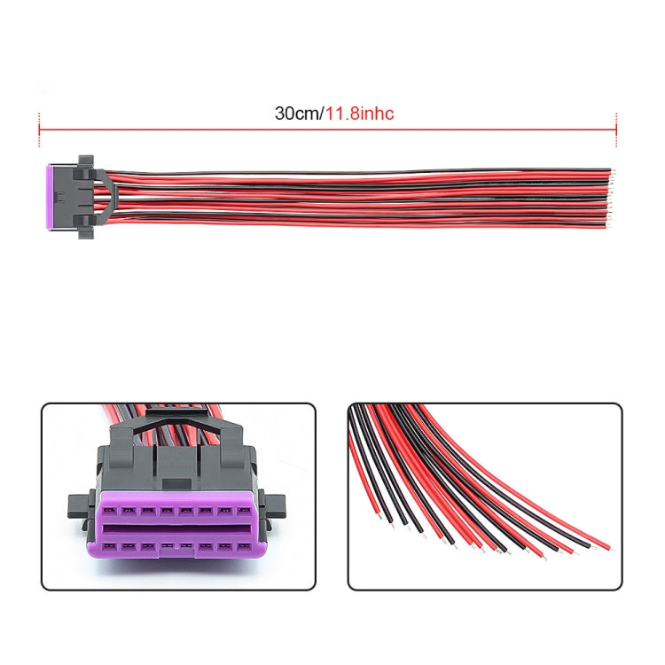 30cm 16Pin Fixed Terminal Extension Cable Female Plug for Volkswagen - Cables & Connectors by PMC TechLife | Online Shopping South Africa | PMC TechLife | Buy Now Pay Later Mobicred