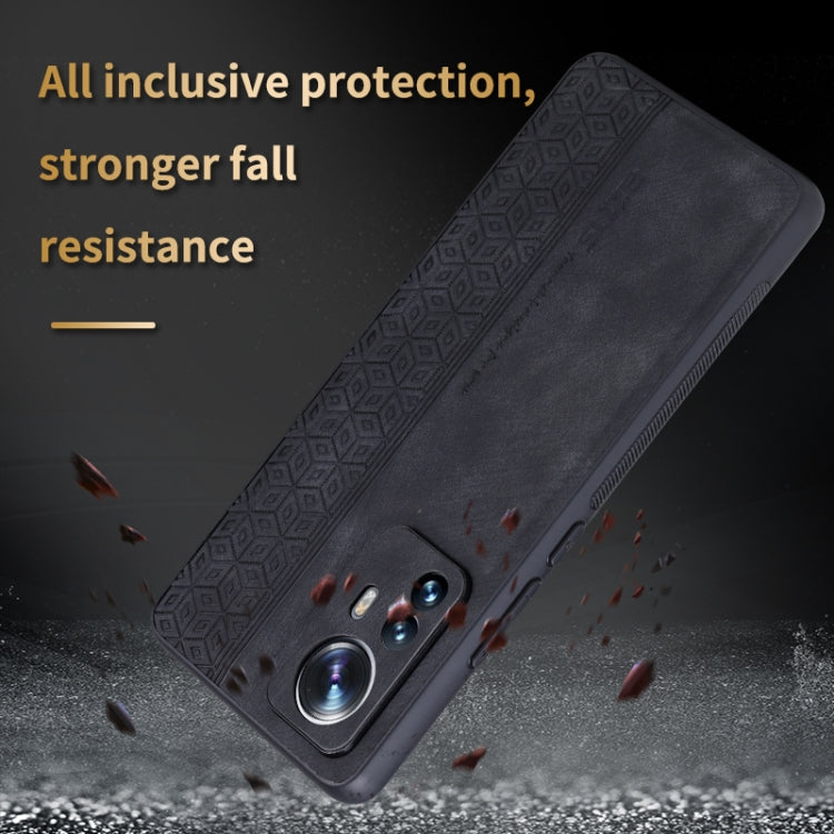 For Xiaomi 12 Pro / 12S Pro AZNS 3D Embossed Skin Feel Phone Case(Brown) - Xiaomi Cases by AZNS | Online Shopping South Africa | PMC Jewellery | Buy Now Pay Later Mobicred