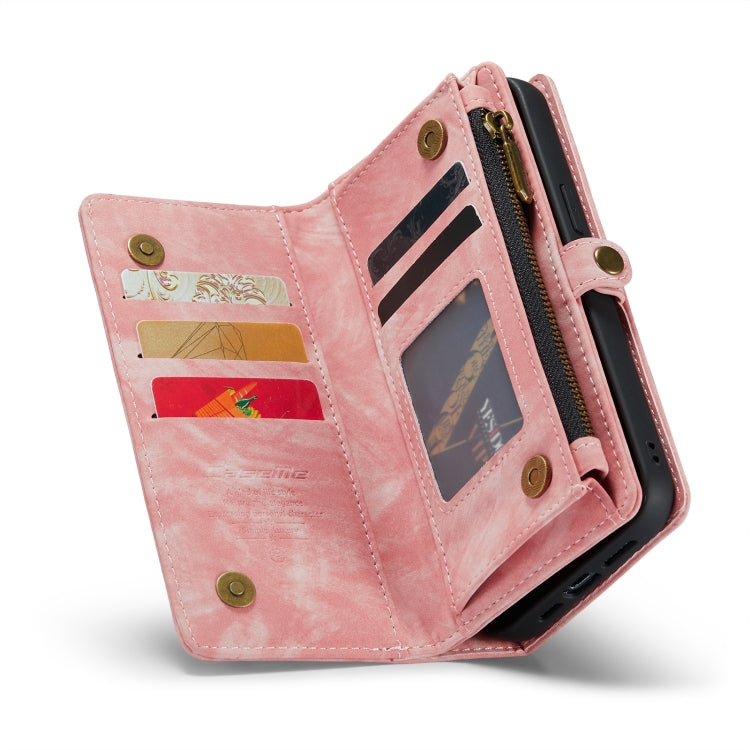 For iPhone 14 CaseMe 008 Detachable Multifunctional Leather Phone Case(Pink) - iPhone 14 Cases by CaseMe | Online Shopping South Africa | PMC Jewellery | Buy Now Pay Later Mobicred