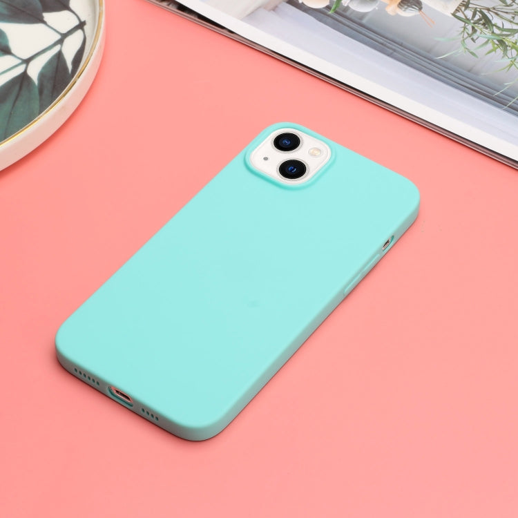 For iPhone 14 Plus Solid Color Frosted Silicone Phone Case(Light Blue) - iPhone 14 Plus Cases by PMC Jewellery | Online Shopping South Africa | PMC Jewellery