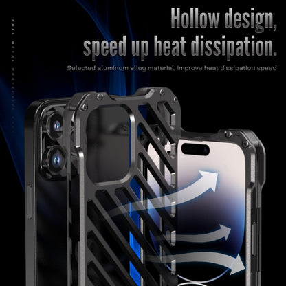 For iPhone 14 Pro Max R-JUST Breathable Armor Phone Case(Silver Grey) - iPhone 14 Pro Max Cases by R-JUST | Online Shopping South Africa | PMC Jewellery