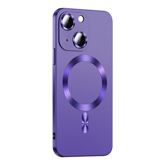 For iPhone 14 Liquid Lens Protector Magsafe Phone Case(Dark Purple) - iPhone 14 Cases by PMC Jewellery | Online Shopping South Africa | PMC Jewellery