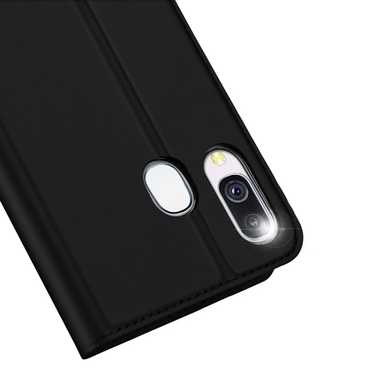 For Samsung Galaxy A40 DUX DUCIS Skin Pro Series Flip Leather Phone Case(Black) - Galaxy Phone Cases by DUX DUCIS | Online Shopping South Africa | PMC Jewellery | Buy Now Pay Later Mobicred