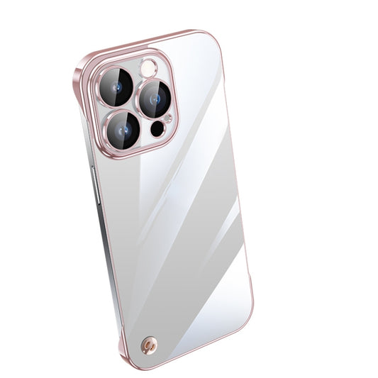 For iPhone 13 Pro Electroplating Frameless Clear PC Phone Case(Pink) - iPhone 13 Pro Cases by PMC Jewellery | Online Shopping South Africa | PMC Jewellery | Buy Now Pay Later Mobicred