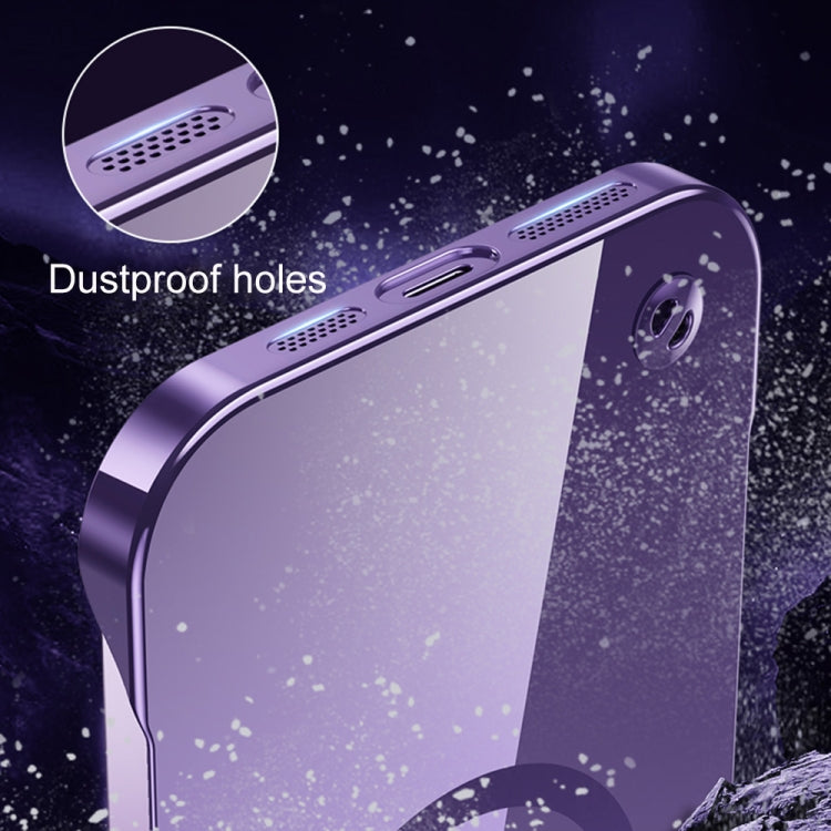 For iPhone 14 Pro Electroplating Frameless Magsafe Magnetic PC Phone Case(Deep Purple) - iPhone 14 Pro Cases by PMC Jewellery | Online Shopping South Africa | PMC Jewellery | Buy Now Pay Later Mobicred