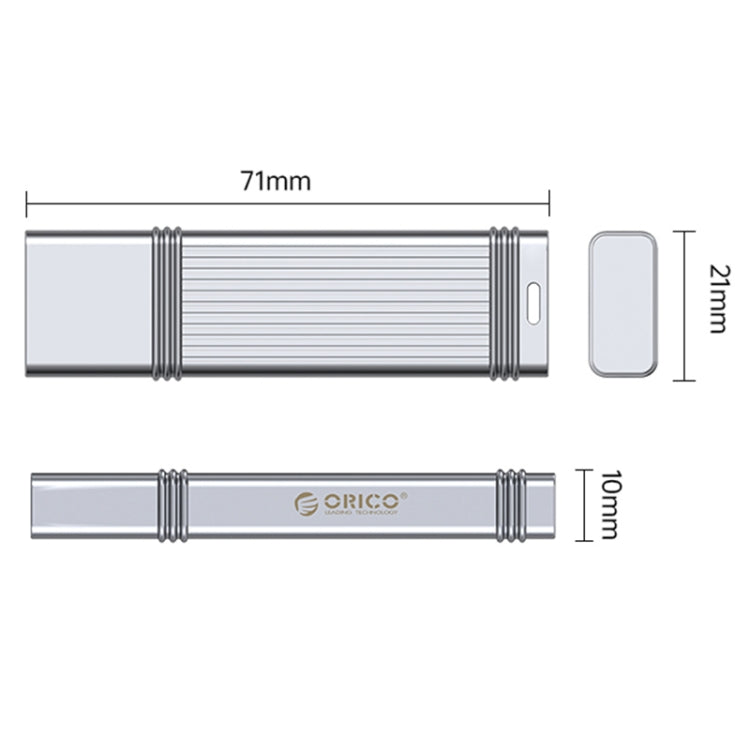 ORICO USB Flash Drive, Read: 100MB/s, Write: 50MB/s, Memory:128GB, Port:USB-A(Silver) - free shipping - PMC Jewellery - Order now!