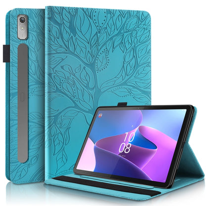 For Lenovo Tab P11 Pro Gen 2 Life Tree Series Horizontal Flip Leather Case with Holder(Lake Blue) - Lenovo by PMC Jewellery | Online Shopping South Africa | PMC Jewellery