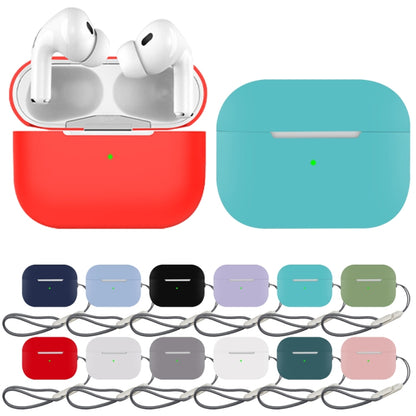 For AirPods Pro 2 Earphone Silicone Protective Case(Lake Blue) - For AirPods Pro 2 by PMC Jewellery | Online Shopping South Africa | PMC Jewellery | Buy Now Pay Later Mobicred