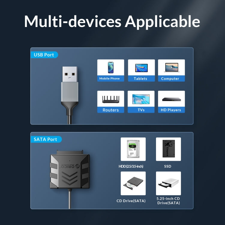 ORICO UTS1 USB 2.0 2.5-inch SATA HDD Adapter, Cable Length:1m - USB to IDE / SATA by ORICO | Online Shopping South Africa | PMC Jewellery | Buy Now Pay Later Mobicred