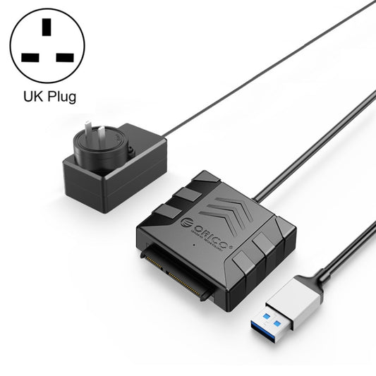 ORICO UTS1 USB 3.0 2.5-inch SATA HDD Adapter with 12V 2A Power Adapter, Cable Length:0.3m(UK Plug) - USB to IDE / SATA by ORICO | Online Shopping South Africa | PMC Jewellery | Buy Now Pay Later Mobicred