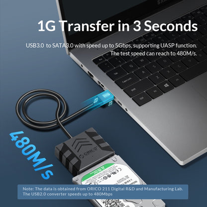 ORICO UTS1 USB 3.0 2.5-inch SATA HDD Adapter with 12V 2A Power Adapter, Cable Length:0.5m(EU Plug) - USB to IDE / SATA by ORICO | Online Shopping South Africa | PMC Jewellery | Buy Now Pay Later Mobicred