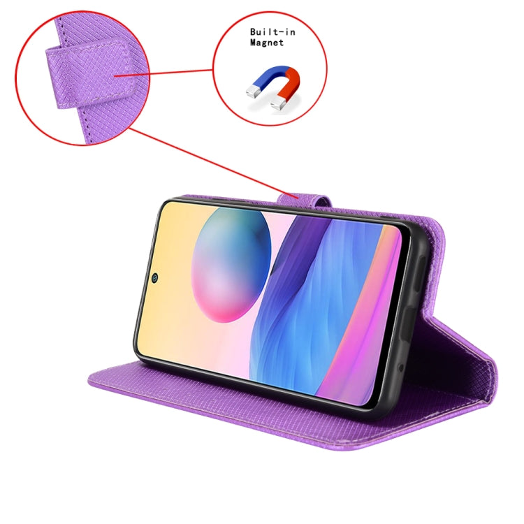 For Blackview OSCAL C80 Diamond Texture Leather Phone Case(Purple) - More Brand by PMC TechLife | Online Shopping South Africa | PMC TechLife | Buy Now Pay Later Mobicred