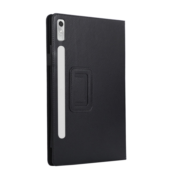 For Lenovo Tab P11 Pro Gen 2 Litchi Texture Leather Tablet Case with Holder(Black) - Lenovo by PMC Jewellery | Online Shopping South Africa | PMC Jewellery | Buy Now Pay Later Mobicred