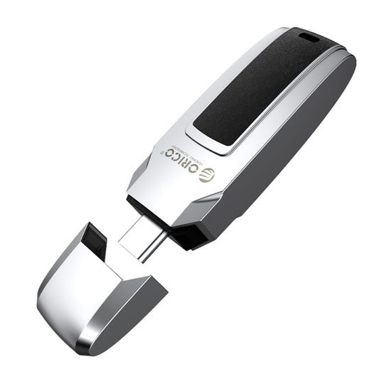 ORICO USB Flash Drive, Read: 100MB/s, Write: 50MB/s, Memory:128GB, Port:Type-C(Silver) - USB Flash Drives by ORICO | Online Shopping South Africa | PMC Jewellery | Buy Now Pay Later Mobicred