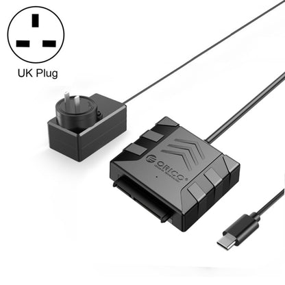 ORICO UTS1 Type-C / USB-C USB 3.0 2.5-inch SATA HDD Adapter with 12V 2A Power Adapter, Cable Length:0.5m(UK Plug) - USB to IDE / SATA by ORICO | Online Shopping South Africa | PMC Jewellery | Buy Now Pay Later Mobicred