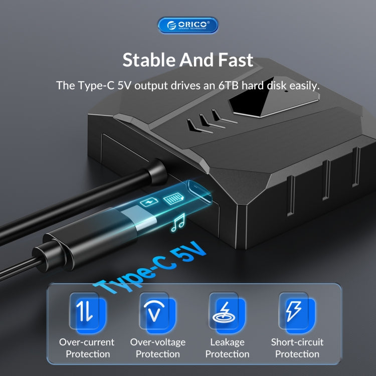 ORICO UTS2 USB 2.0 2.5-inch SATA HDD Adapter with Silicone Case, Cable Length:0.3m - USB to IDE / SATA by ORICO | Online Shopping South Africa | PMC Jewellery | Buy Now Pay Later Mobicred