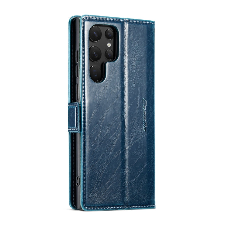 For Samsung Galaxy S22 Ultra 5G CaseMe 003 Crazy Horse Texture Leather Phone Case(Blue) - Galaxy S22 Ultra 5G Cases by CaseMe | Online Shopping South Africa | PMC Jewellery | Buy Now Pay Later Mobicred