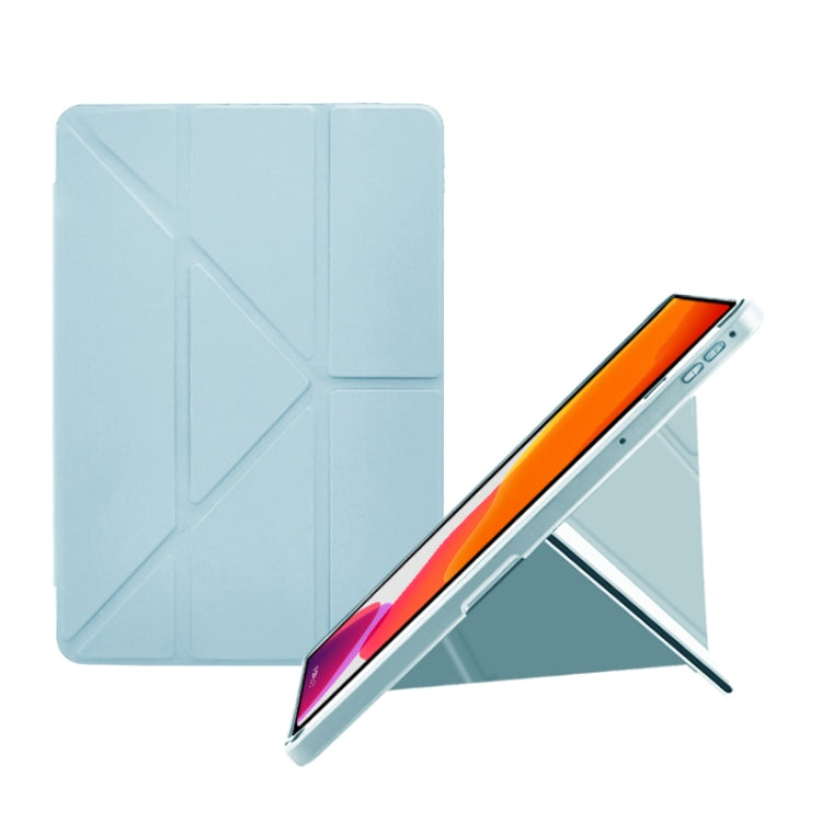 For Nokia T20 Acrylic 2 in 1 Y-fold Smart Leather Tablet Case(Ice White) - Nokia by PMC TechLife | Online Shopping South Africa | PMC TechLife | Buy Now Pay Later Mobicred