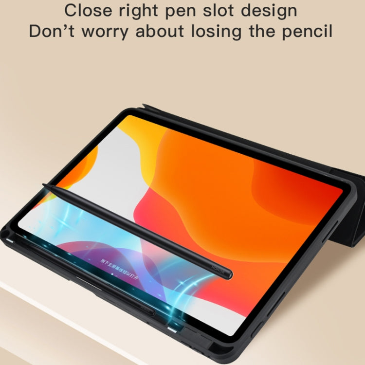 For Nokia T20 Acrylic 2 in 1 Y-fold Smart Leather Tablet Case(Ice White) - Nokia by PMC TechLife | Online Shopping South Africa | PMC TechLife | Buy Now Pay Later Mobicred