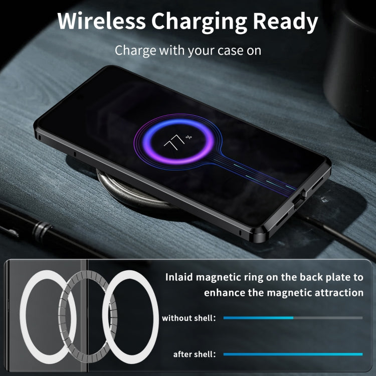 For Google Pixel 8a MagSafe Magnetic Frosted Metal Phone Case(Black) - Google Cases by PMC TechLife | Online Shopping South Africa | PMC TechLife | Buy Now Pay Later Mobicred