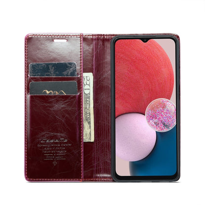 For Samsung Galaxy A13 4G/A13 5G/A04S/A04/M13 5G CaseMe 003 Crazy Horse Texture Leather Phone Case(Wine Red) - Galaxy Phone Cases by CaseMe | Online Shopping South Africa | PMC Jewellery | Buy Now Pay Later Mobicred