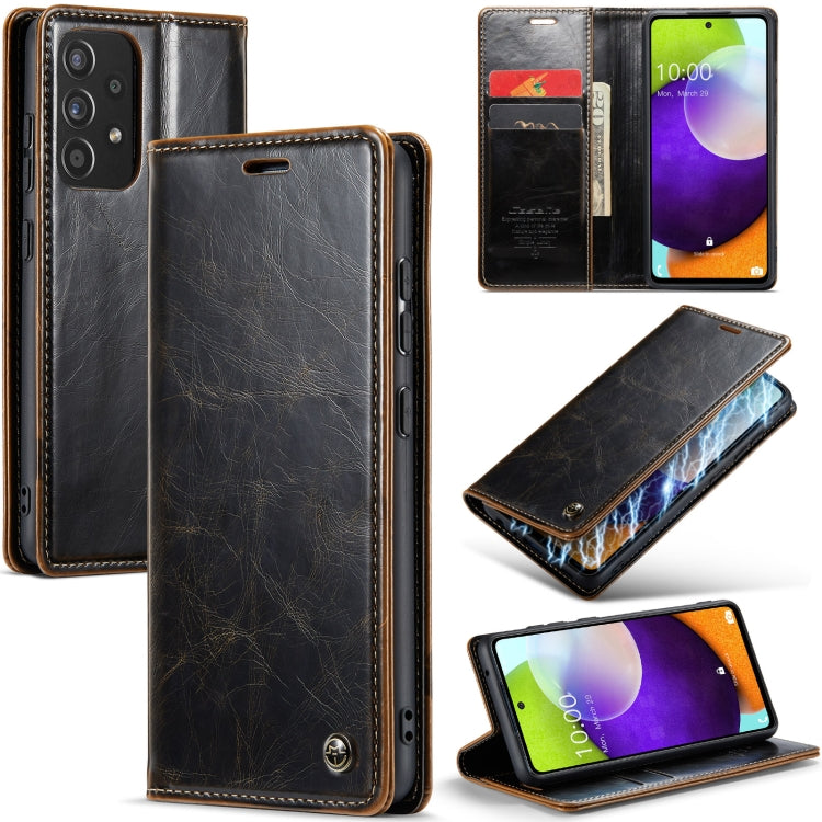 For Samsung Galaxy A52 CaseMe 003 Crazy Horse Texture Leather Phone Case(Coffee) - Galaxy Phone Cases by CaseMe | Online Shopping South Africa | PMC Jewellery | Buy Now Pay Later Mobicred