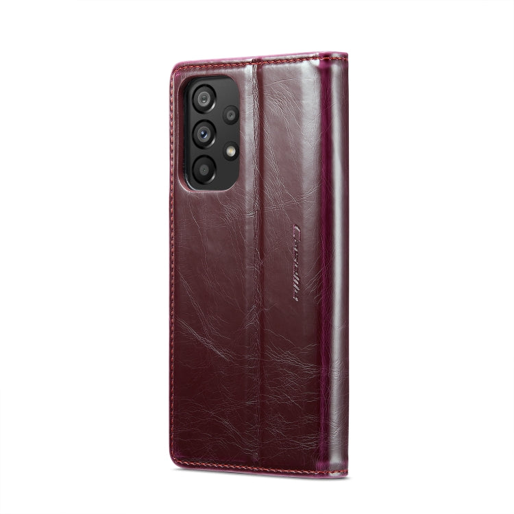 For Samsung Galaxy A53 CaseMe 003 Crazy Horse Texture Leather Phone Case(Wine Red) - Galaxy Phone Cases by CaseMe | Online Shopping South Africa | PMC Jewellery | Buy Now Pay Later Mobicred