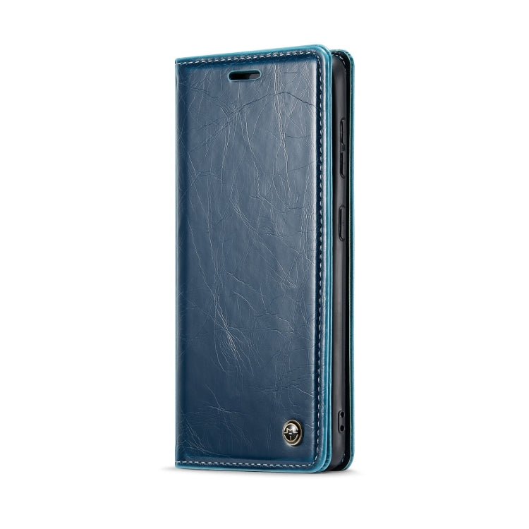 For Samsung Galaxy S21 FE 5G CaseMe 003 Crazy Horse Texture Leather Phone Case(Blue) - Galaxy Phone Cases by CaseMe | Online Shopping South Africa | PMC Jewellery | Buy Now Pay Later Mobicred