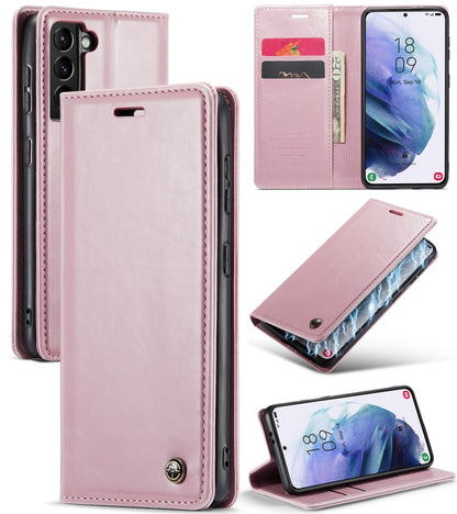 For Samsung Galaxy S21+ 5G CaseMe 003 Crazy Horse Texture Leather Phone Case(Rose Gold) - Galaxy S21+ 5G Cases by CaseMe | Online Shopping South Africa | PMC Jewellery | Buy Now Pay Later Mobicred