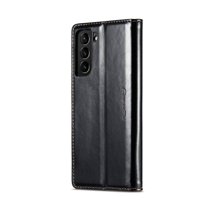 For Samsung Galaxy S21+ 5G CaseMe 003 Crazy Horse Texture Leather Phone Case(Black) - Galaxy S21+ 5G Cases by CaseMe | Online Shopping South Africa | PMC Jewellery | Buy Now Pay Later Mobicred