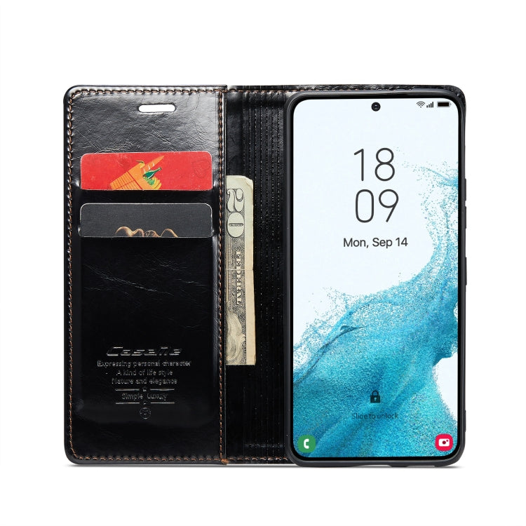 For Samsung Galaxy S22+ 5G CaseMe 003 Crazy Horse Texture Leather Phone Case(Black) - Galaxy S22+ 5G Cases by CaseMe | Online Shopping South Africa | PMC Jewellery | Buy Now Pay Later Mobicred