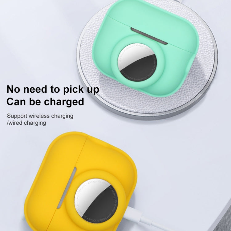 For AirPods Pro 2 / AirTag 2 in 1 Shockproof Full Coverage Silicone Protective Case(Fluorescent Pink) - For AirPods Pro 2 by PMC Jewellery | Online Shopping South Africa | PMC Jewellery | Buy Now Pay Later Mobicred