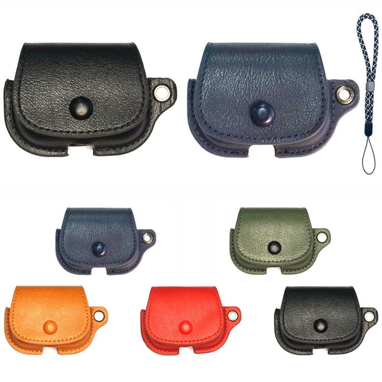 For AirPods 1 / 2 Backpack Style PU Leather Earphone Protective Case with Lanyard(Red) - free shipping - PMC Jewellery - Order now!