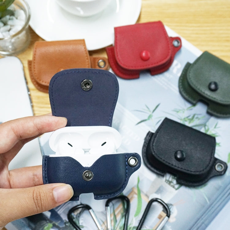 For AirPods 3 Backpack Style PU Leather Earphone Protective Case with Lanyard(Light Brown) - For AirPods 3 by PMC Jewellery | Online Shopping South Africa | PMC Jewellery | Buy Now Pay Later Mobicred