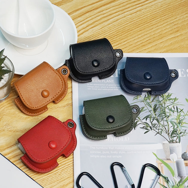 For AirPods 3 Backpack Style PU Leather Earphone Protective Case with Lanyard(Light Brown) - For AirPods 3 by PMC Jewellery | Online Shopping South Africa | PMC Jewellery | Buy Now Pay Later Mobicred