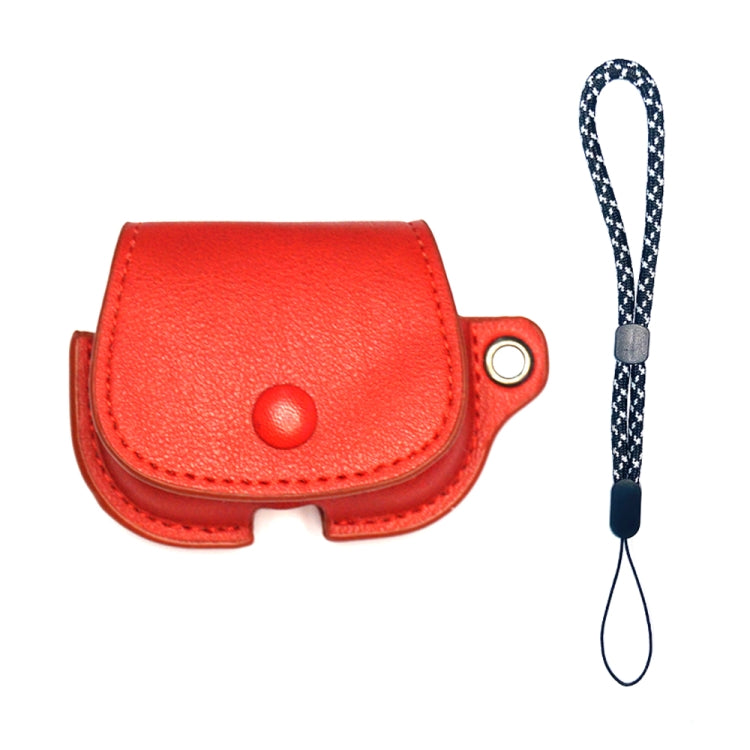 For AirPods Pro 2 Backpack Style PU Leather Earphone Protective Case with Lanyard(Red) - For AirPods Pro 2 by PMC Jewellery | Online Shopping South Africa | PMC Jewellery | Buy Now Pay Later Mobicred