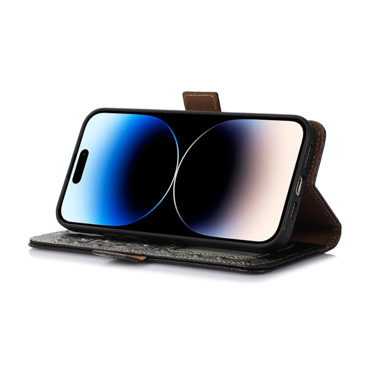 For Google Pixel 7 Ostrich Pattern Genuine Leather RFID Phone Case(Black) - Google Cases by PMC TechLife | Online Shopping South Africa | PMC TechLife | Buy Now Pay Later Mobicred